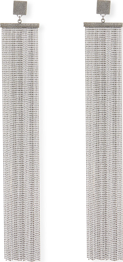 Brunello Cucinelli Hematite and Monili Fringe Earrings