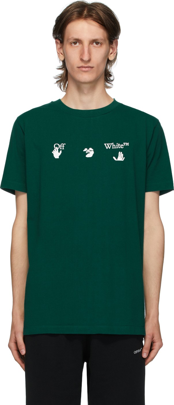 Off White Green Big Logo T-Shirt