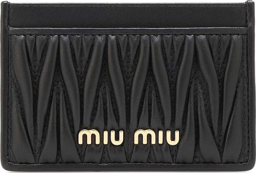 Miu Miu Matelassé leather card holder