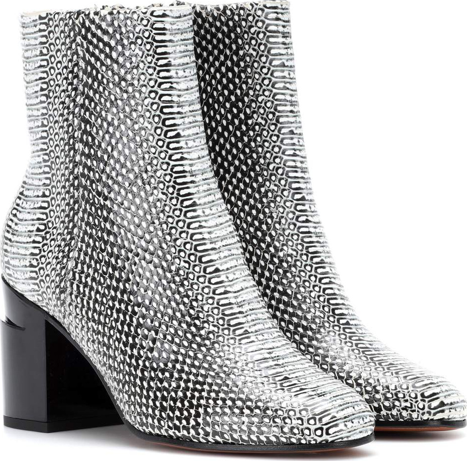Robert Clergerie Keyla embossed leather ankle boots