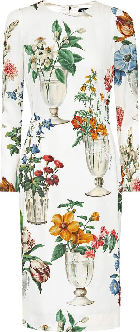 Dolce & Gabbana Printed stretch silk dress