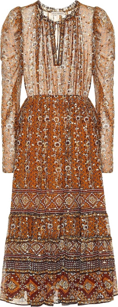 Ulla Johnson Alessandra silk fil coupé dress