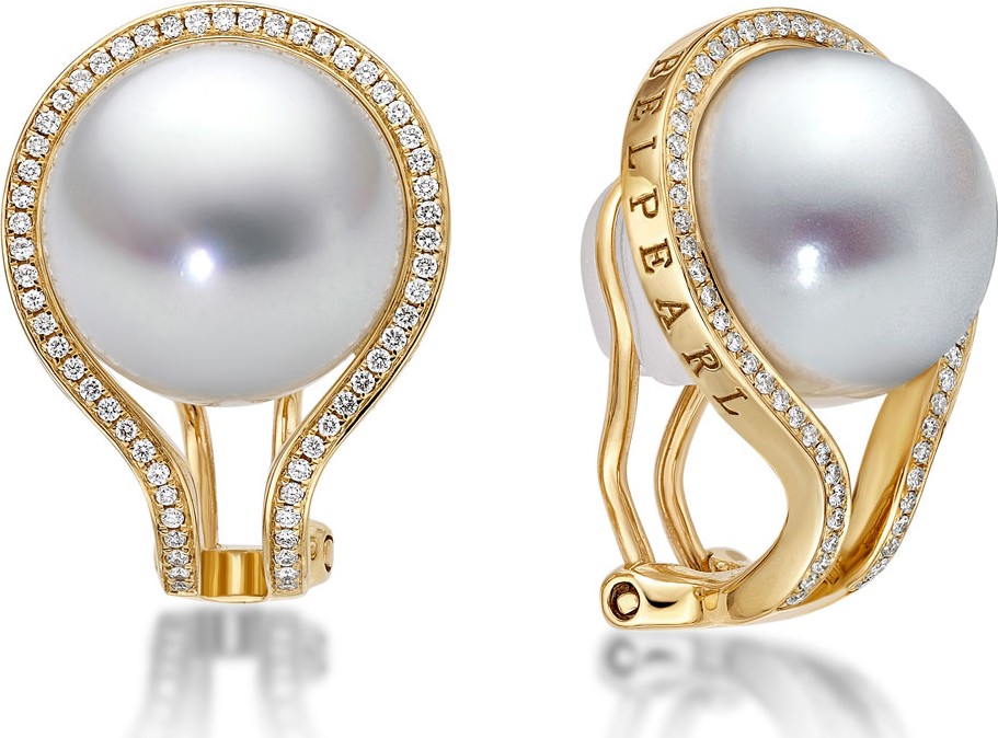 Belpearl Kobe Pearl & Diamond Clip Earrings