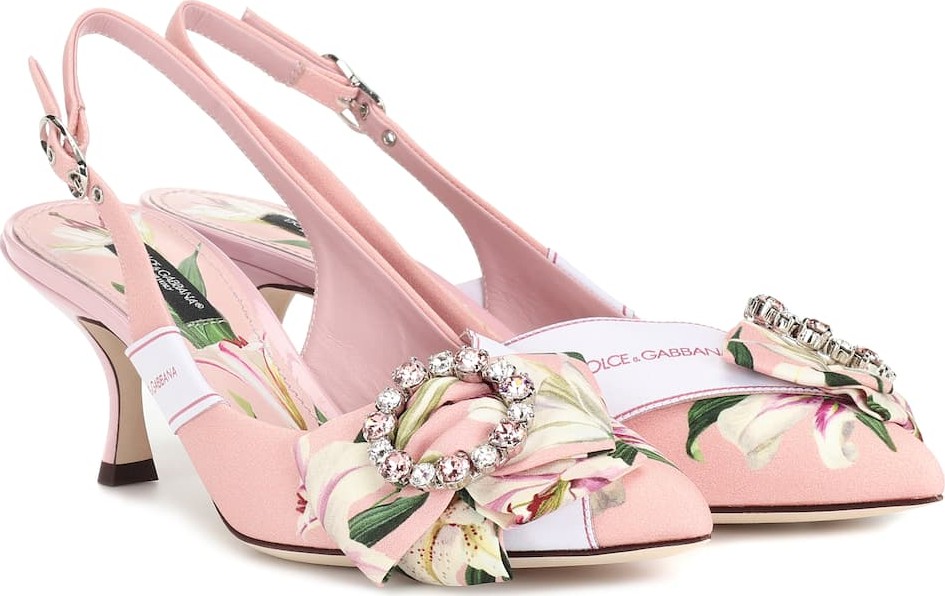 Dolce & Gabbana Floral sling-back pumps