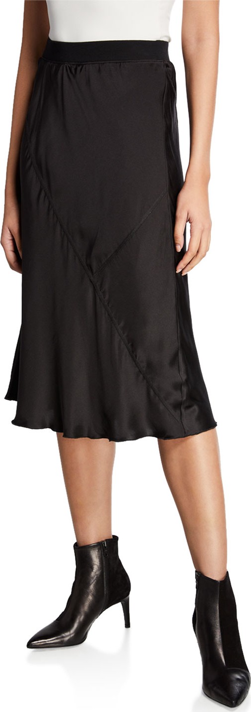 ATM Anthony Thomas Melillo Silk Midi Pull-On Skirt