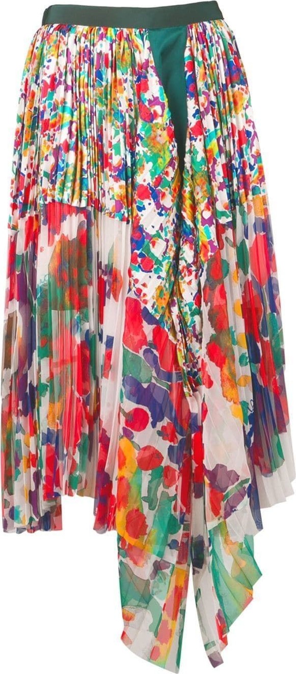 Sacai asymmetric pleated skirt