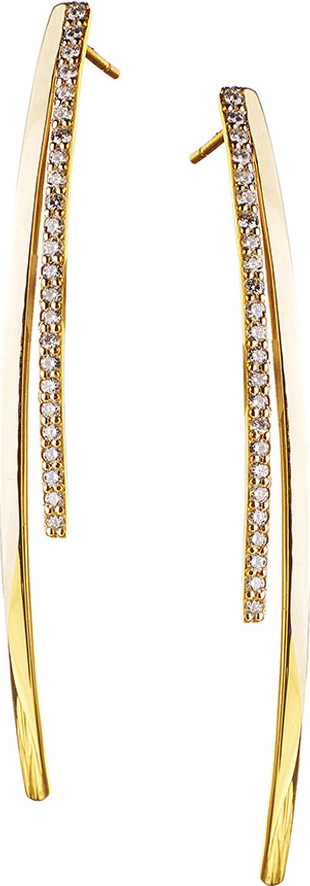Lana Small Electric Diamond Bar Earrings