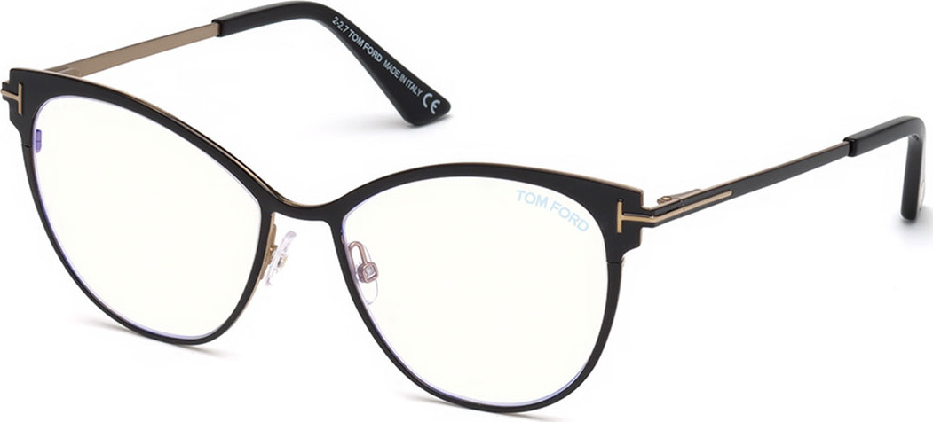 TOM FORD Blue Light-Blocking Metal Butterfly Optical Frames