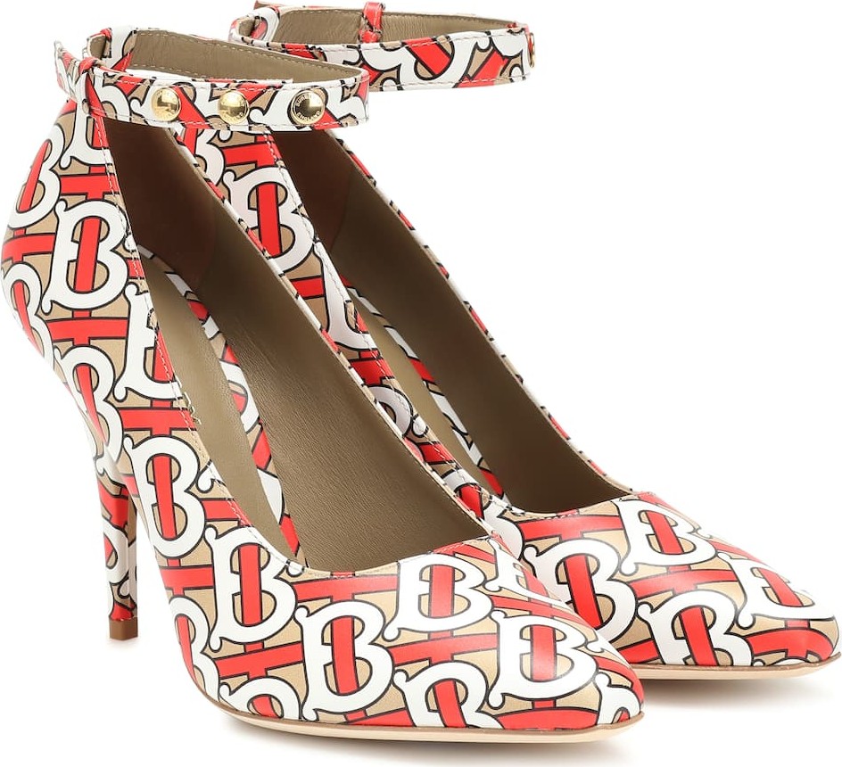 Burberry London England Wiltkin printed leather pumps