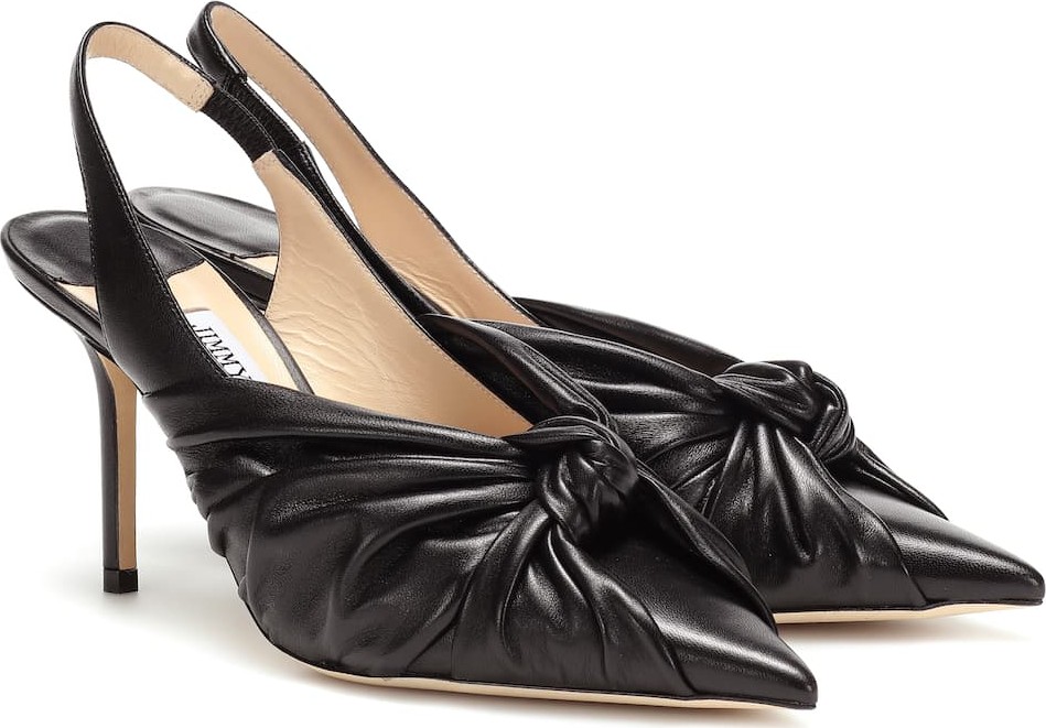 Jimmy Choo Annabell 85 leather slingback pumps