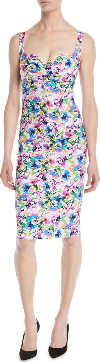 La Petite Robe di Chiara Boni Ceyda Boned Floral-Print Cocktail Dress