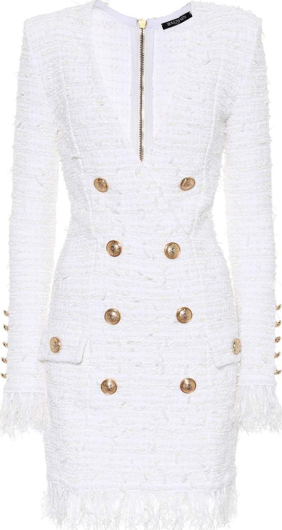 Balmain Double-breasted bouclé dress