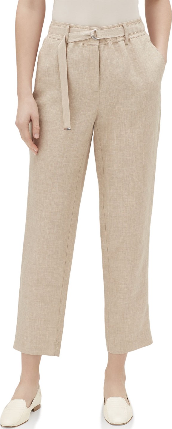 Lafayette 148 New York Dekalb Straight-Leg Cropped Nexus Linen Pants