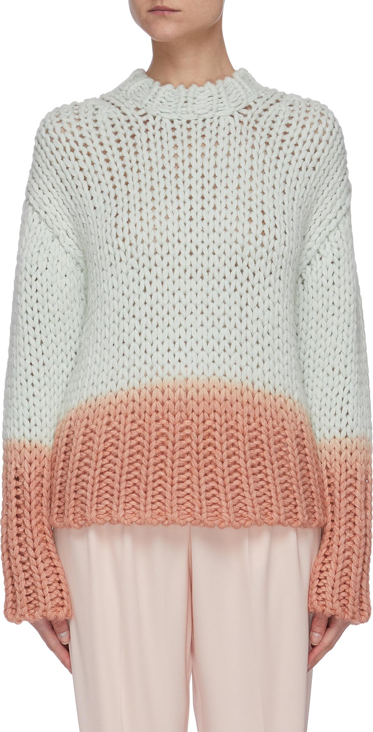 Acne Studios Dip dye effect chunky knit sweater