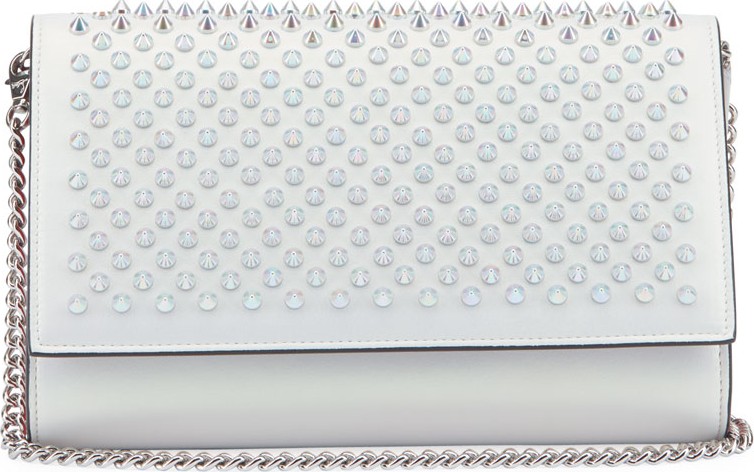 Christian Louboutin Paloma Calf Paris Specchio Laser Spikes Clutch Bag