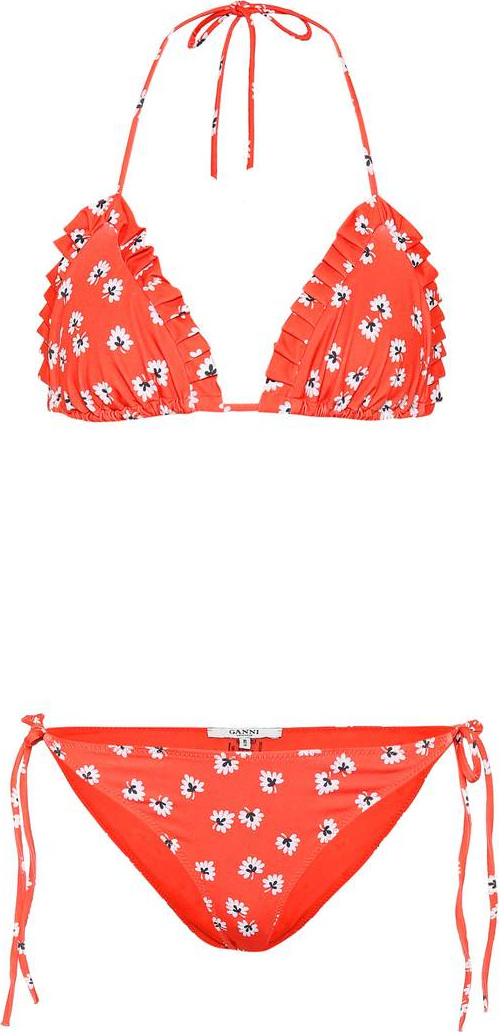 Ganni Columbine printed bikini