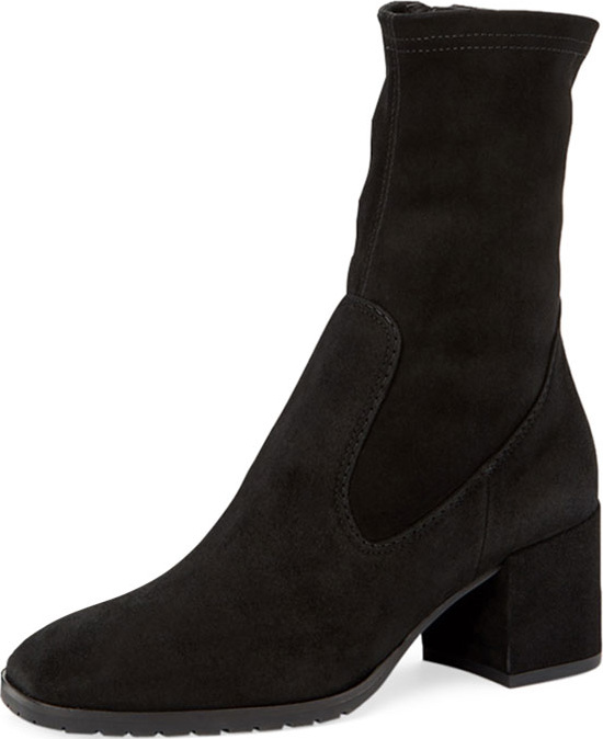 Aquatalia Cecilia Stretch-Suede Sock Booties