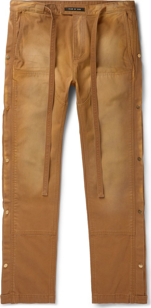 Fear of God Belted Cotton-Canvas Trousers