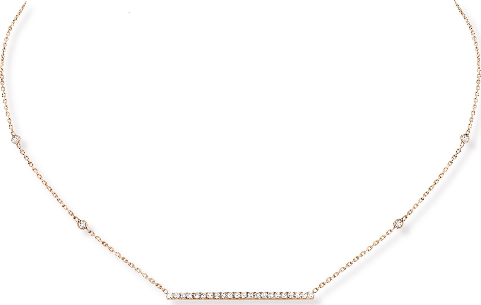 Messika Gatsby Diamond Bar Necklace