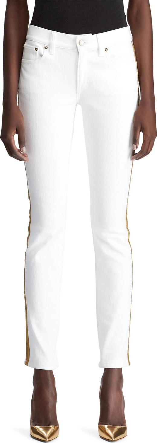 Ralph Lauren 160 Tux-Stripe Skinny Jeans