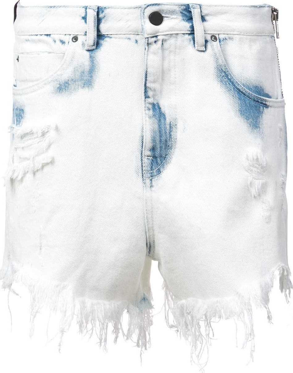 T By Alexander Wang Bite side-zip denim shorts