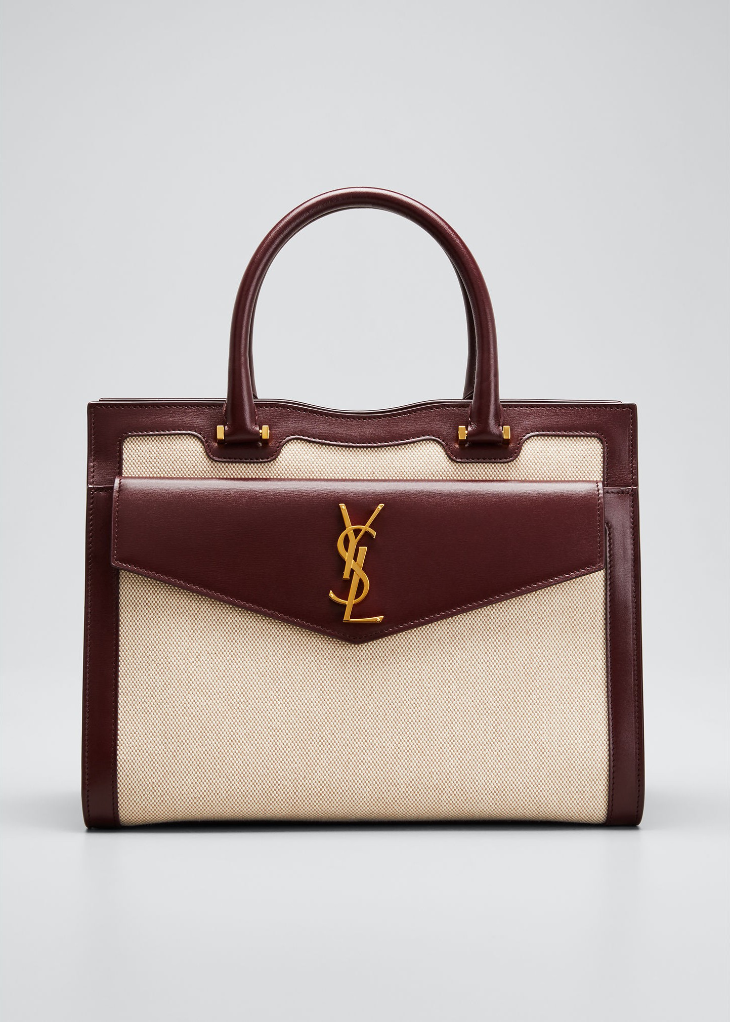 Saint Laurent Uptown Medium YSL Canvas Satchel Bag