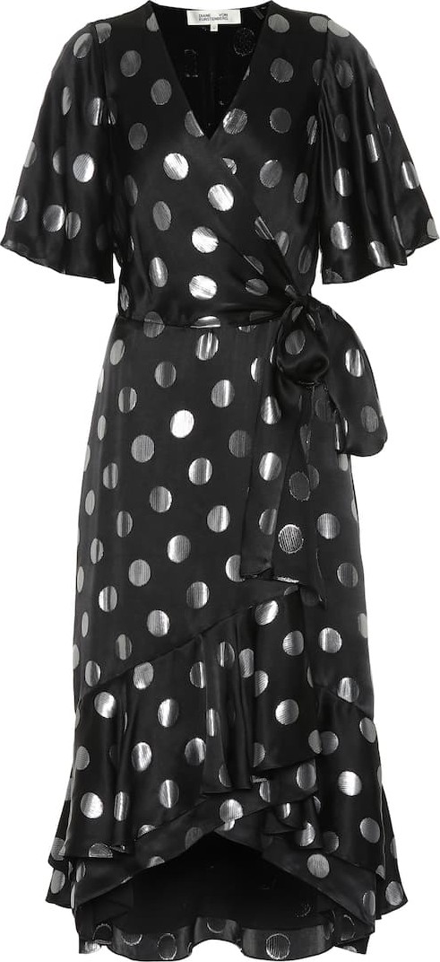 DIANE von FURSTENBERG Sareth polka-dot silk-blend dress