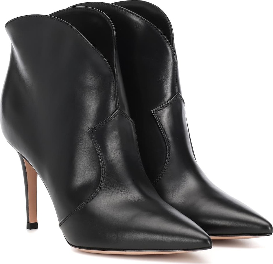 Gianvito Rossi Mable 85 leather ankle boots