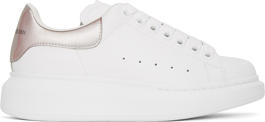 Alexander McQueen White & Iridescent Oversized Sneakers