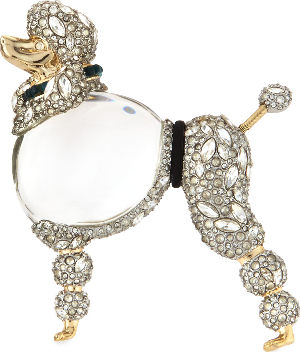 Alexis Bittar Lucite Jelly Belly Poodle Pin