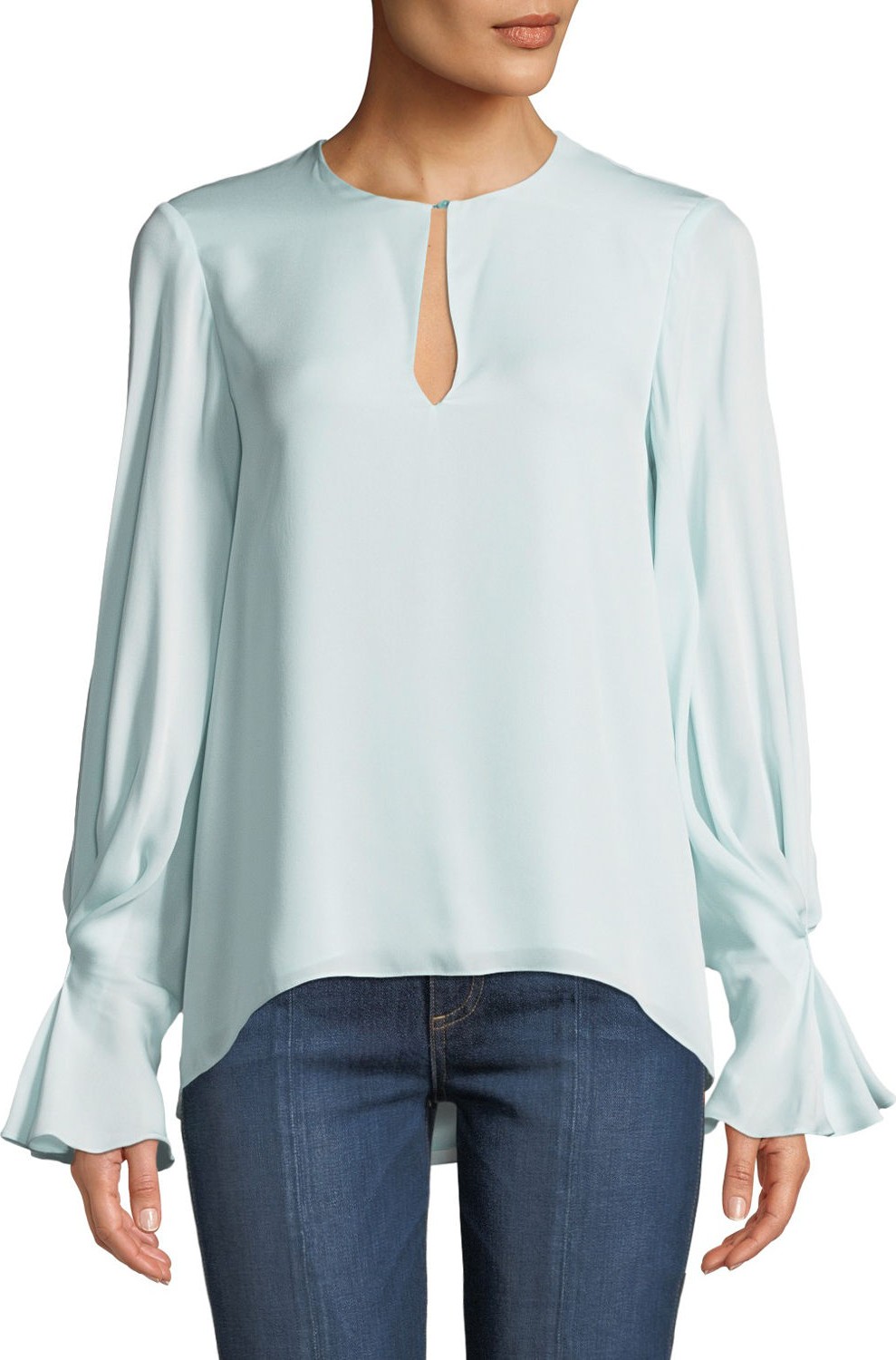 Joie Abekwa Long-Sleeve Silk Top