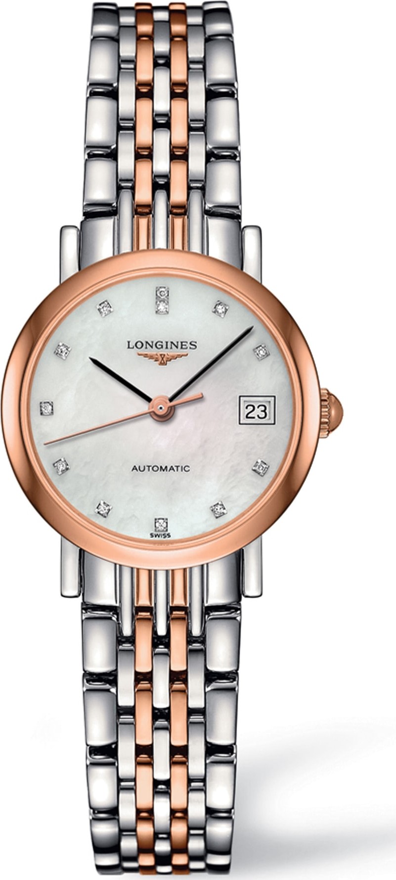 Longines Elegant Automatic Diamond Bracelet Watch, 25.5mm