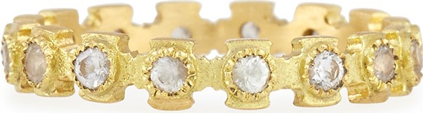 Armenta 18k Gold & Sapphire Stackable Cross Ring