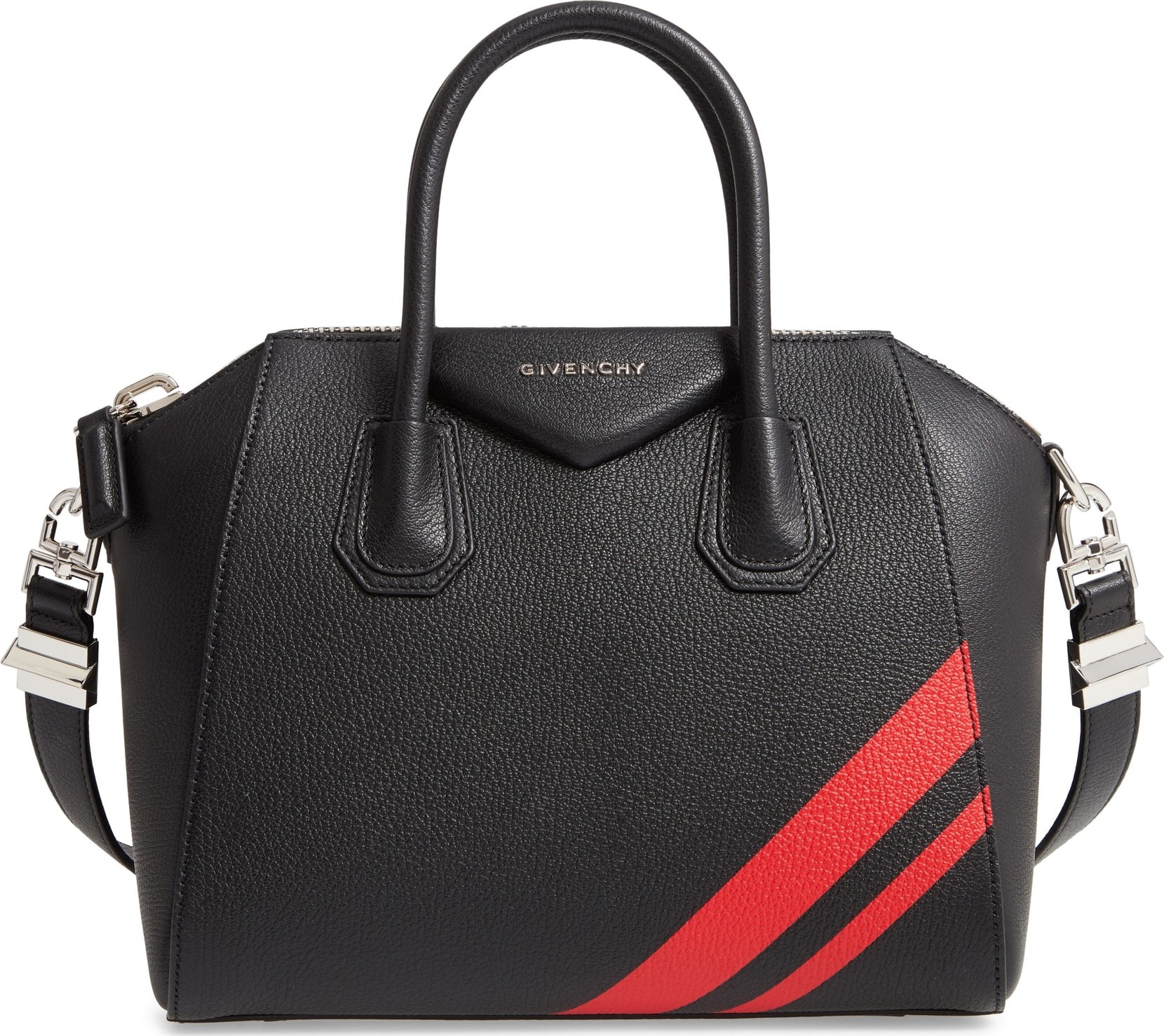 Givenchy Small Antigona Striped Leather Satchel