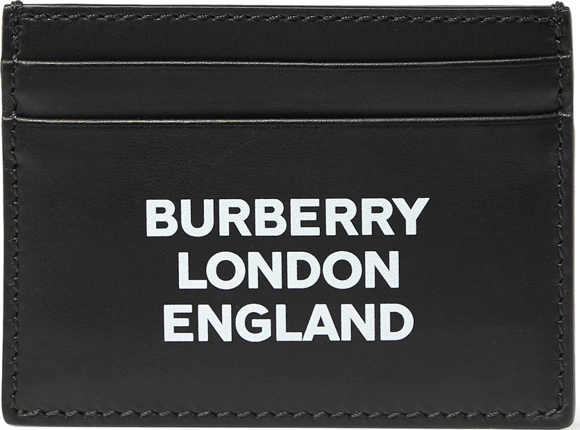 Burberry London England Logo-Print Leather Cardholder