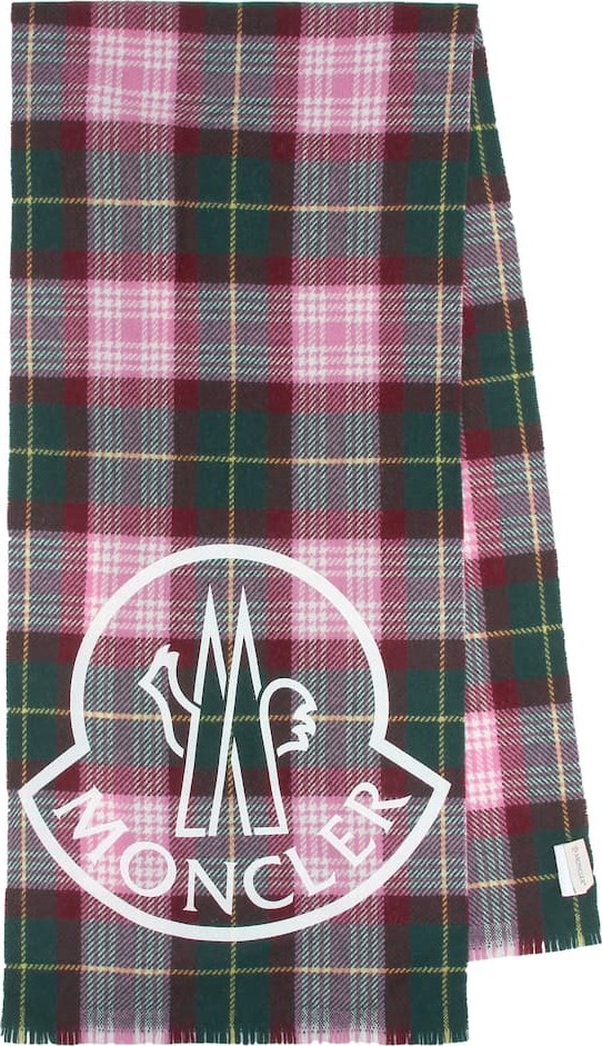 Moncler Checked wool-blend scarf