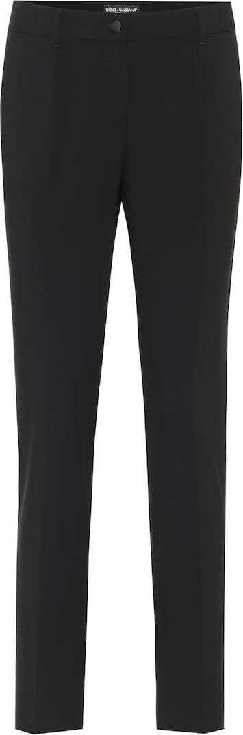 Dolce & Gabbana Mid-rise wool-crêpe pants