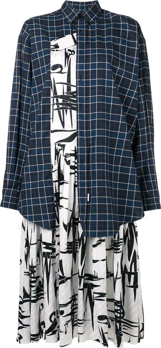 Balenciaga checked shirt dress