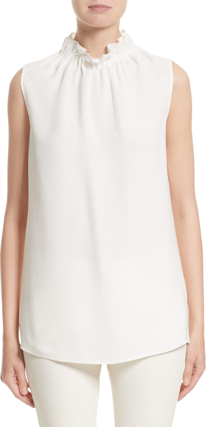 Lafayette 148 New York Percy Silk Double Georgette Blouse