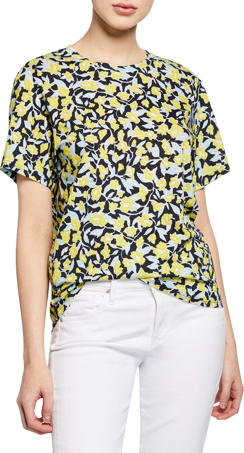 Christian Wijnants Tempa Short-Sleeve Floral Print Jersey Tee