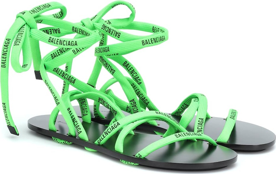 Balenciaga Neon lace-up sandals