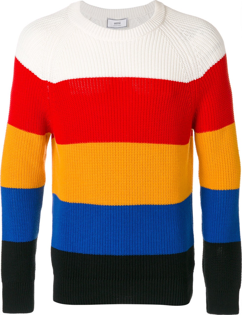 AMI multicolour striped crewneck sweater