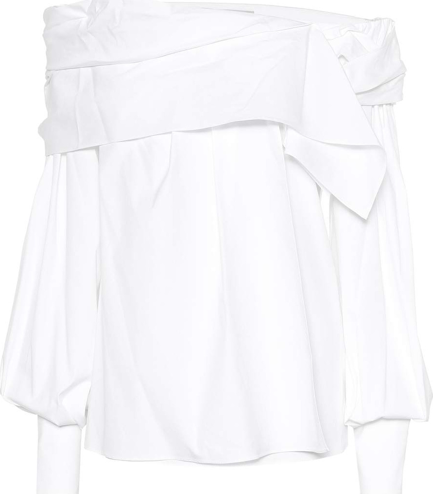 Carolina Herrera Off-the-shoulder cotton blouse