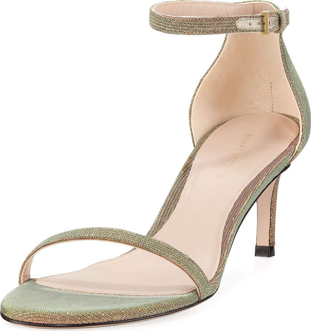 Stuart Weitzman 45NUDIST Nighttime Naked Fabric Sandal