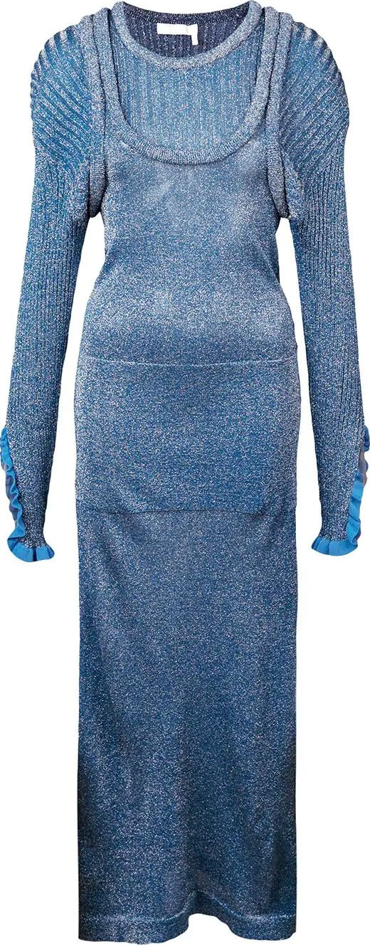 Chloe layered-effect dress