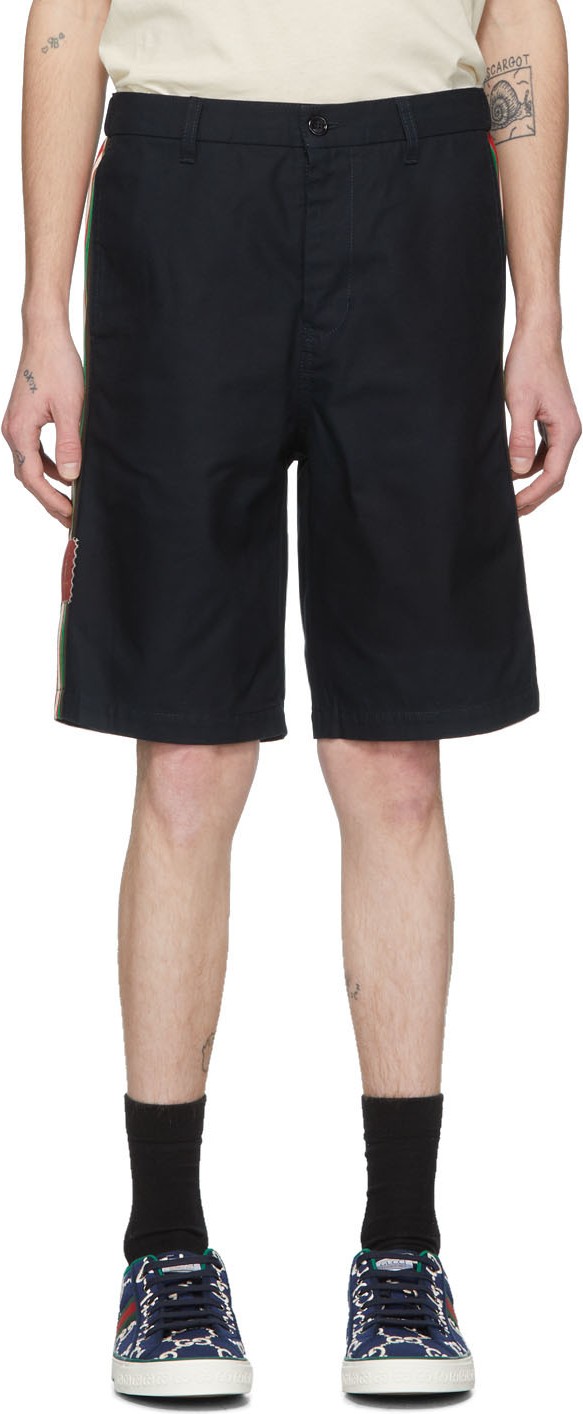 Gucci Navy Twill Shorts