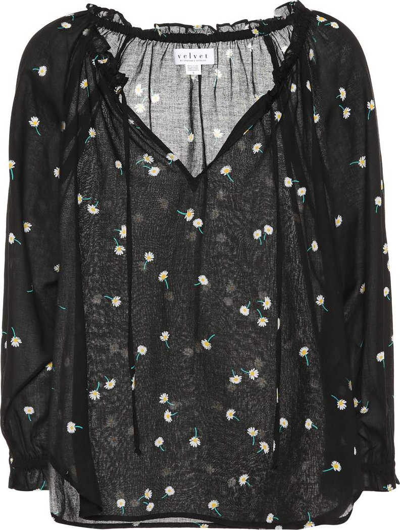 Velvet By Graham & Spencer Freya florla-printed cotton blouse