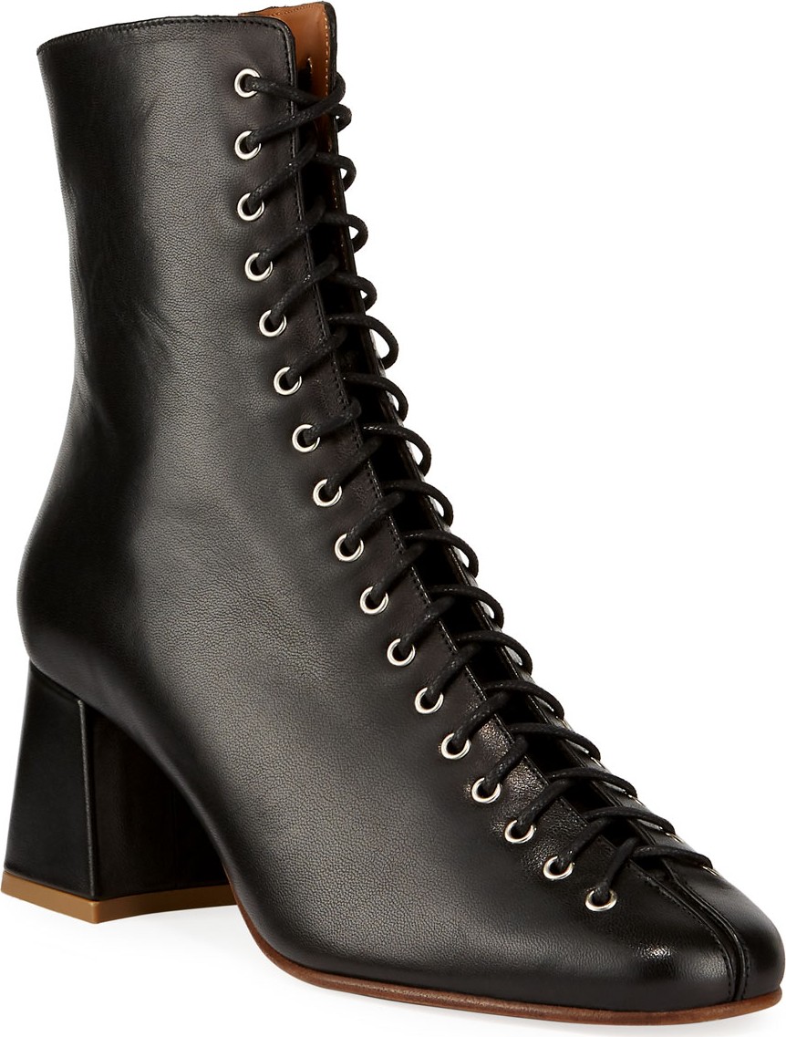 By Far Becca Smooth Laced Booties