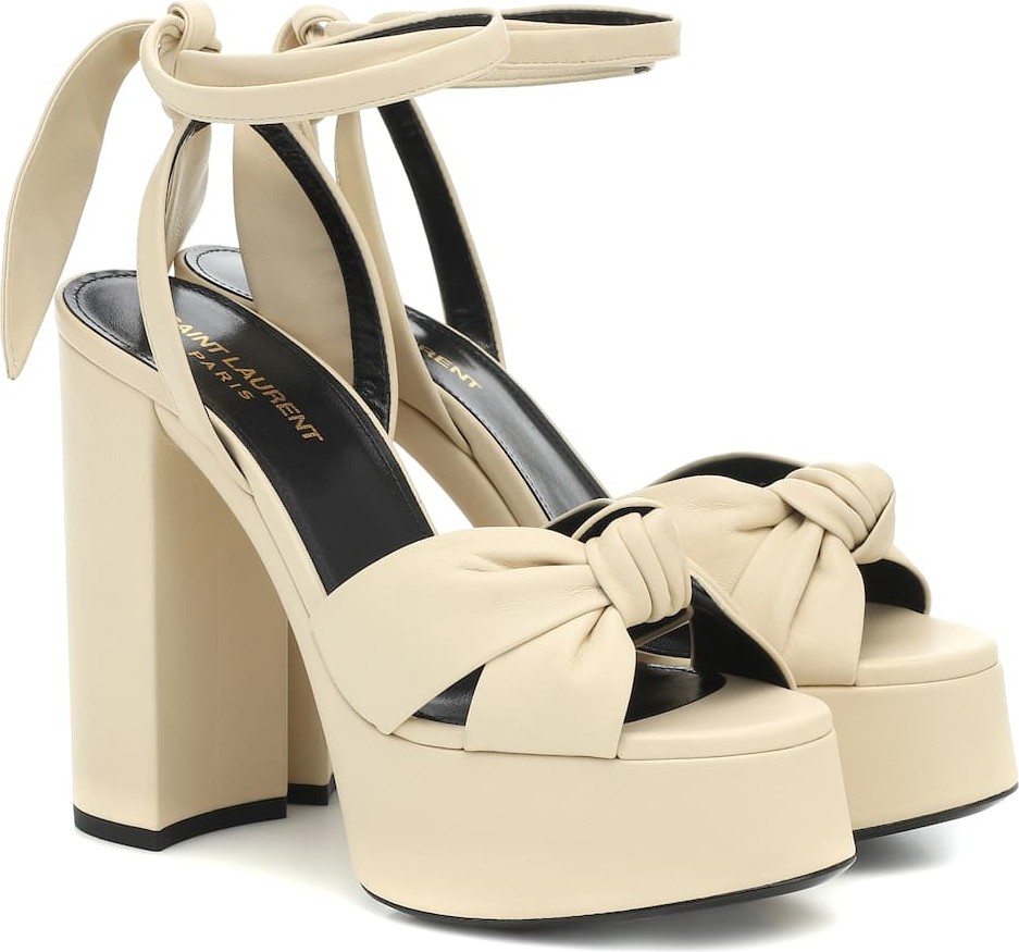 Saint Laurent Bianca 125 leather plateau sandals