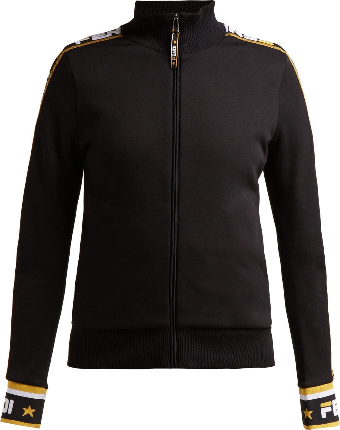 Fendi Logo-trim cotton-blend jacket